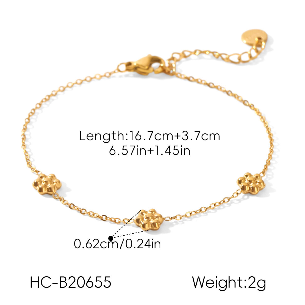Conjuntos De Joyería Para Mujer Simple Series Daily Flower De Acero Inoxidable, Resistentes Al Agua Y Color Dorado. Imagen2