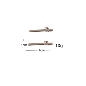 Simple Series Elegant Heart Solid Color Alloy Rhinestone Hair Clips h5 Picture5