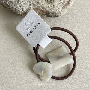 Simple Series Daily Heart Gradient Color Geometric Shape Acetate Hair Ties h5 