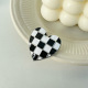 White K heart-shaped checkered pattern 2437