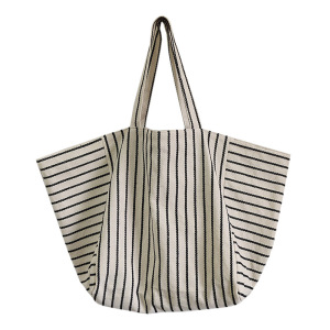 Casual Style None Stripe Canvas Women's Tote Bag Shoulder Bags h5