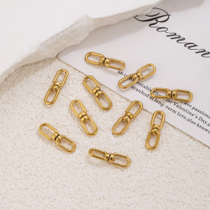 Simple Series Diy Patchwork Geometric Shape Stainless Steel Waterproof Gold Color Links & Connectors h5 Picture3