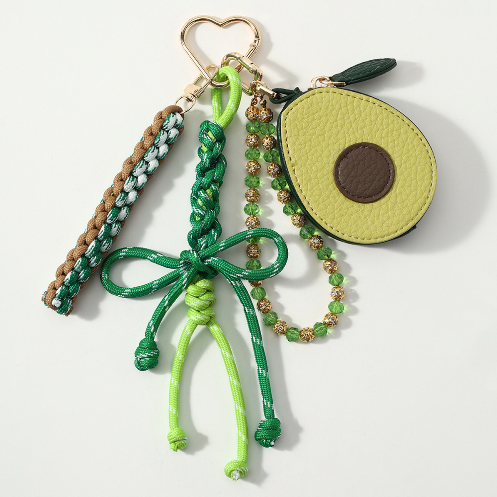 Simple Series Daily Fruit Beads Woven Alloy Bag Charms