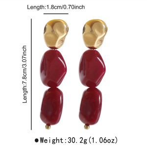 Retro Resin Women's Beads Earrings h5
