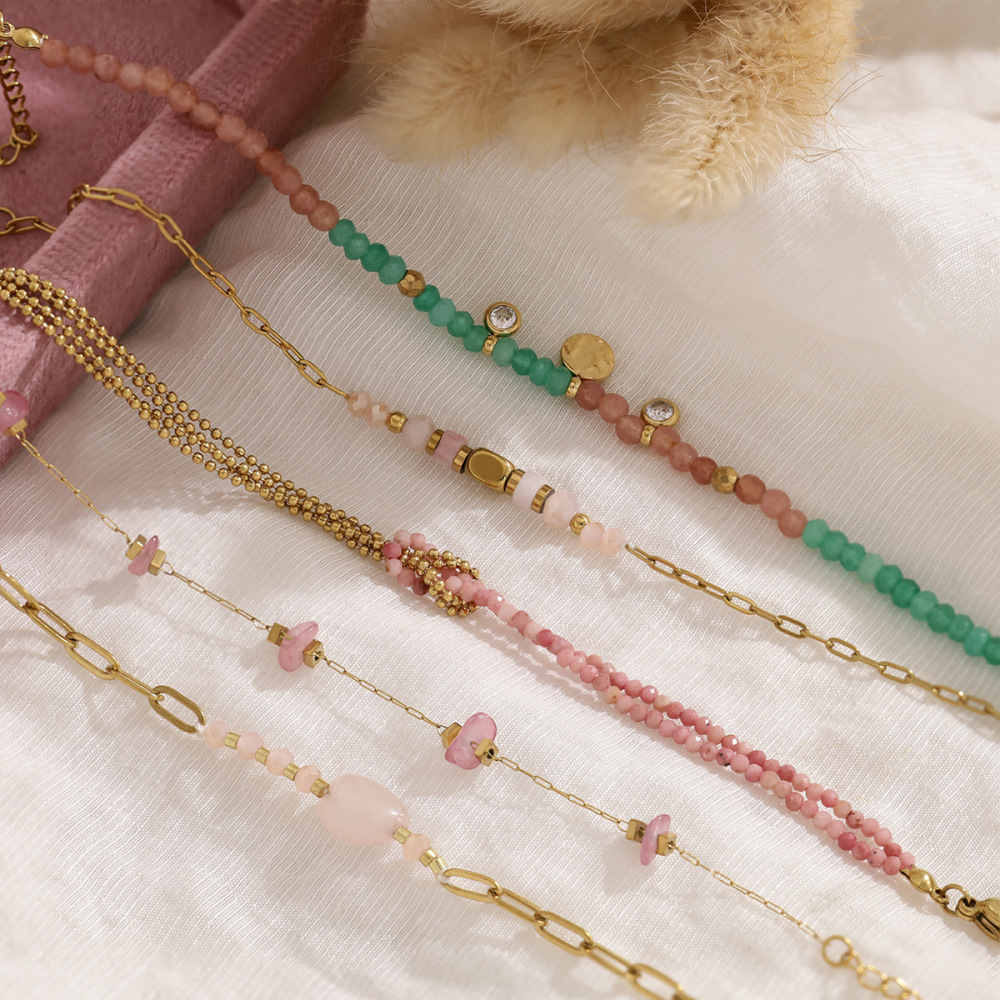 Elegant Beads Natural Stones Gold Color Women's Charm Bracelets Picture4