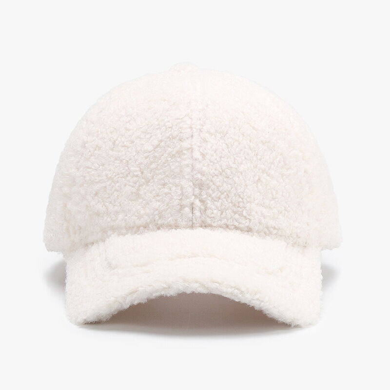 Simple Solid Color Sherpa Baseball Cap
