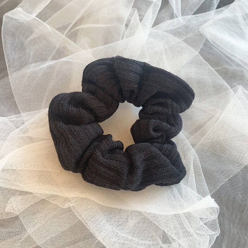 Simple Series Daily Solid Color Woven Polyester Scrunchies