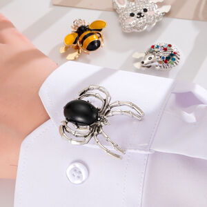 Luxurious Series Cute Animal Cartoon Mixed Color Alloy Rhinestone Cufflinks h5 Picture2