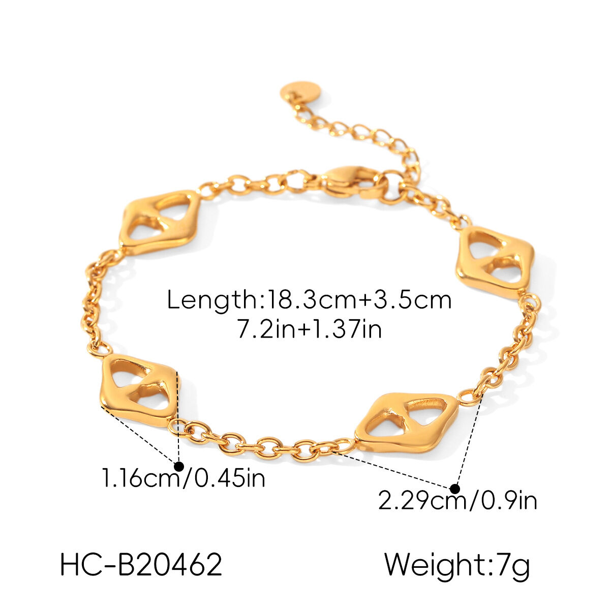 Conjuntos De Joyería Para Mujer De La Serie Simple Daily Con Cadena De Forma Irregular Infinity, Acero Inoxidable Resistente Al Agua Y Color Dorado. h5 Imagen2