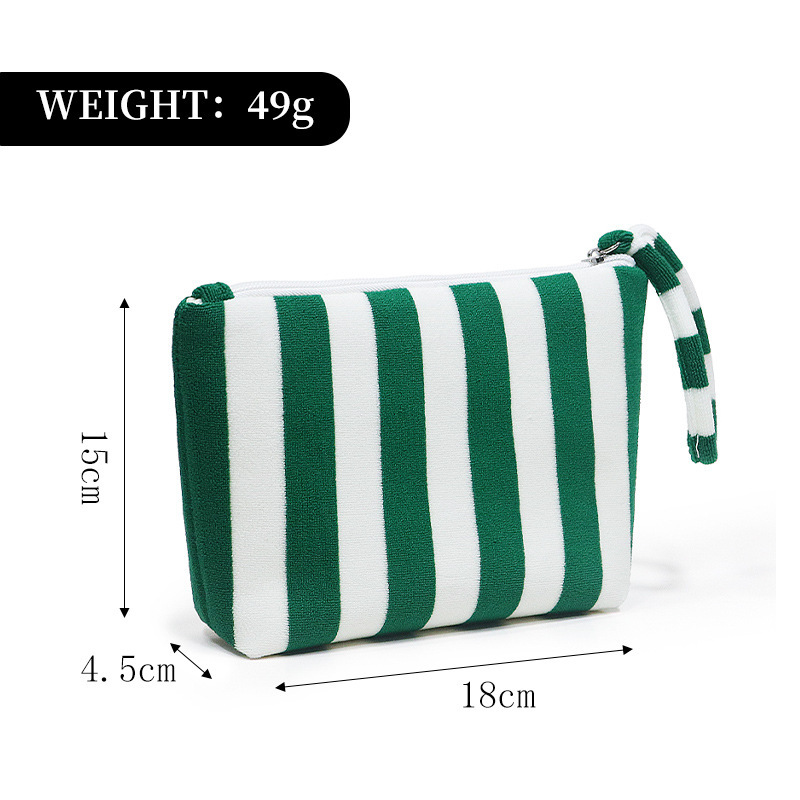 Simple Series Daily Stripe Mixed Color Polyester Makeup Bags h5Picture4