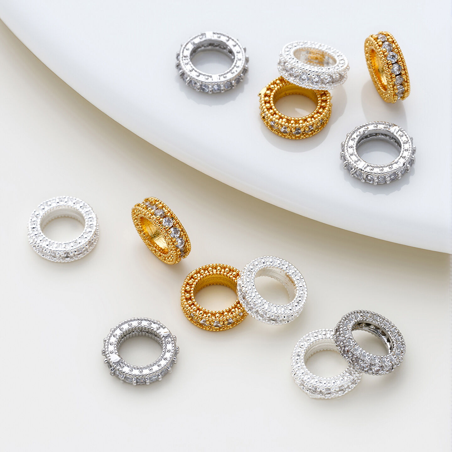 Simple Series Diy Circle Copper   Gold Color  Spacer Beads