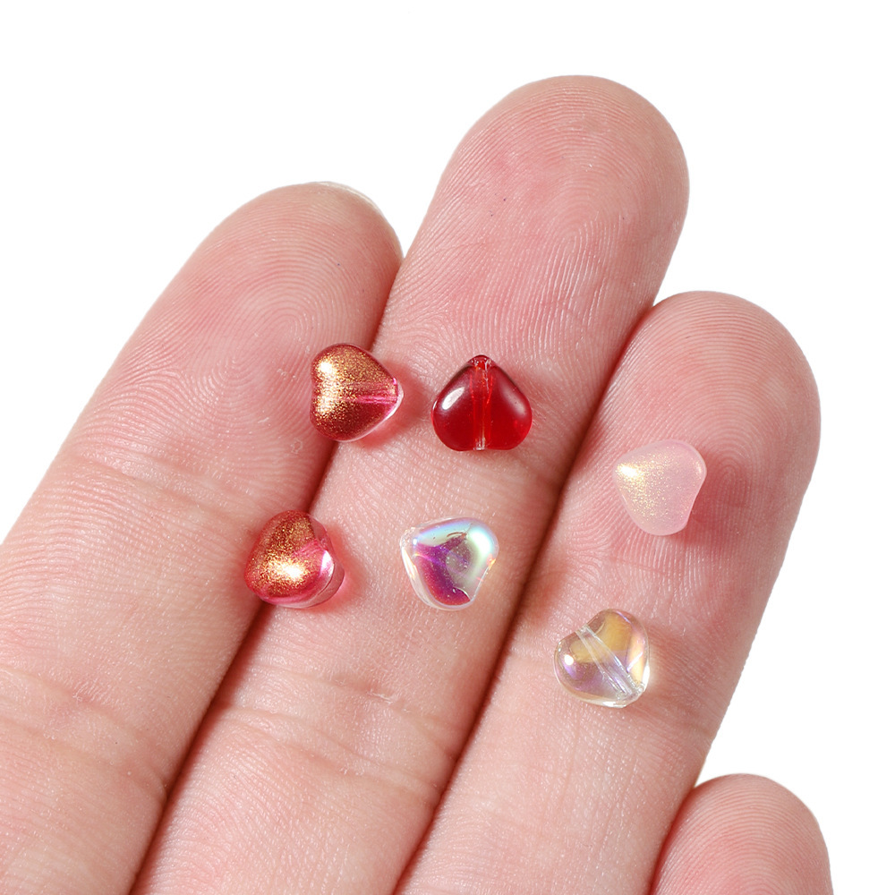 Simple Series Diy Heart Glaze Beads Picture5