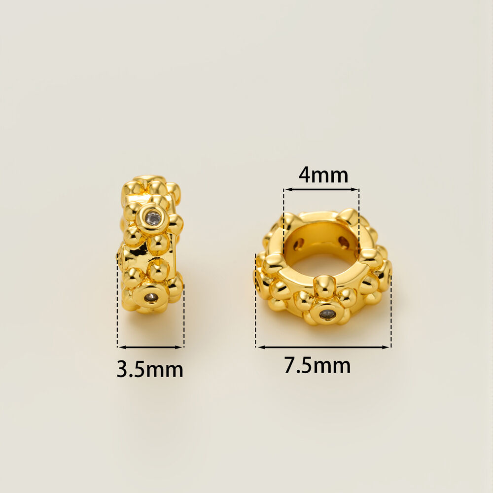 Simple Series Diy Circle Copper Gold Color Spacer Beads h5Picture3