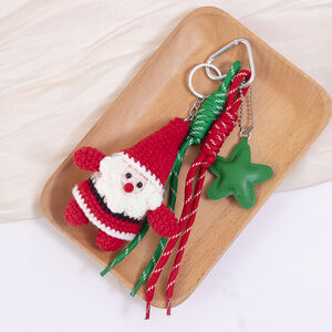 Simple Series Cute Twist Christmas Mixed Color Woven Polyester Bag Charms h5 Picture3