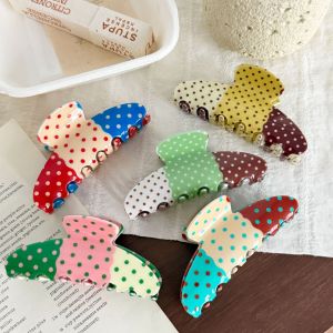 Simple Series Daily Polka Dots Mixed Color Pvc Hair Claws h5 Picture3