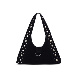 Casual Style Metal Hardware Studded Solid Color Rivet Suede Women's Underarm Shoulder Bags h5 
