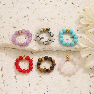 Simple Series Diy Beads Natural Stones Gold Color Beads h5 Picture3