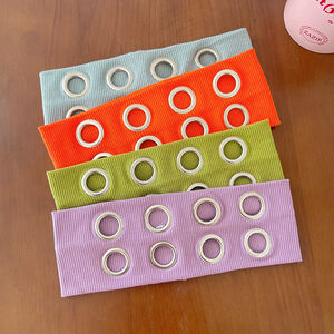 Simple Series Casual Solid Color Rivet Polyester Hair Bands h5 Picture5