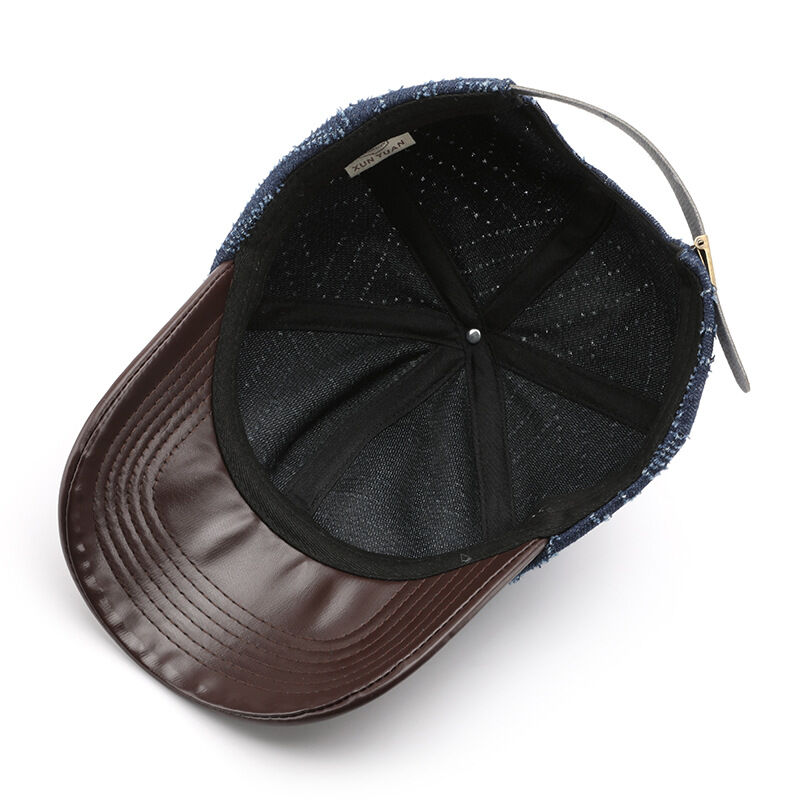 Mixed Color Denim Fabric Baseball Cap h5 Picture5
