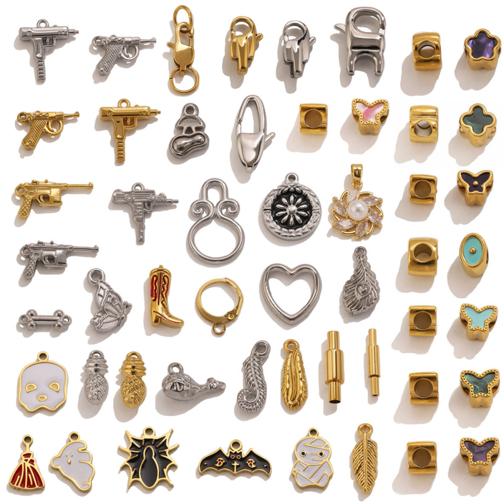 Simple Series Diy Irregular Shape Stainless Steel Waterproof Gold Color Links & Connectors h5Picture4