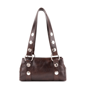 Streetwear Style Studded Rivet Pu Women's Square Bag Shoulder Bags h5