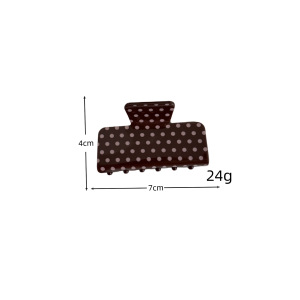 Simple Series Retro Solid Color Polka Dots Pvc Hair Claws h5 Picture4