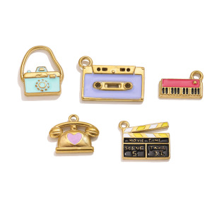 Simple Series Diy Irregular Shape Stainless Steel Waterproof Gold Color Women's Pendants h5 Picture5