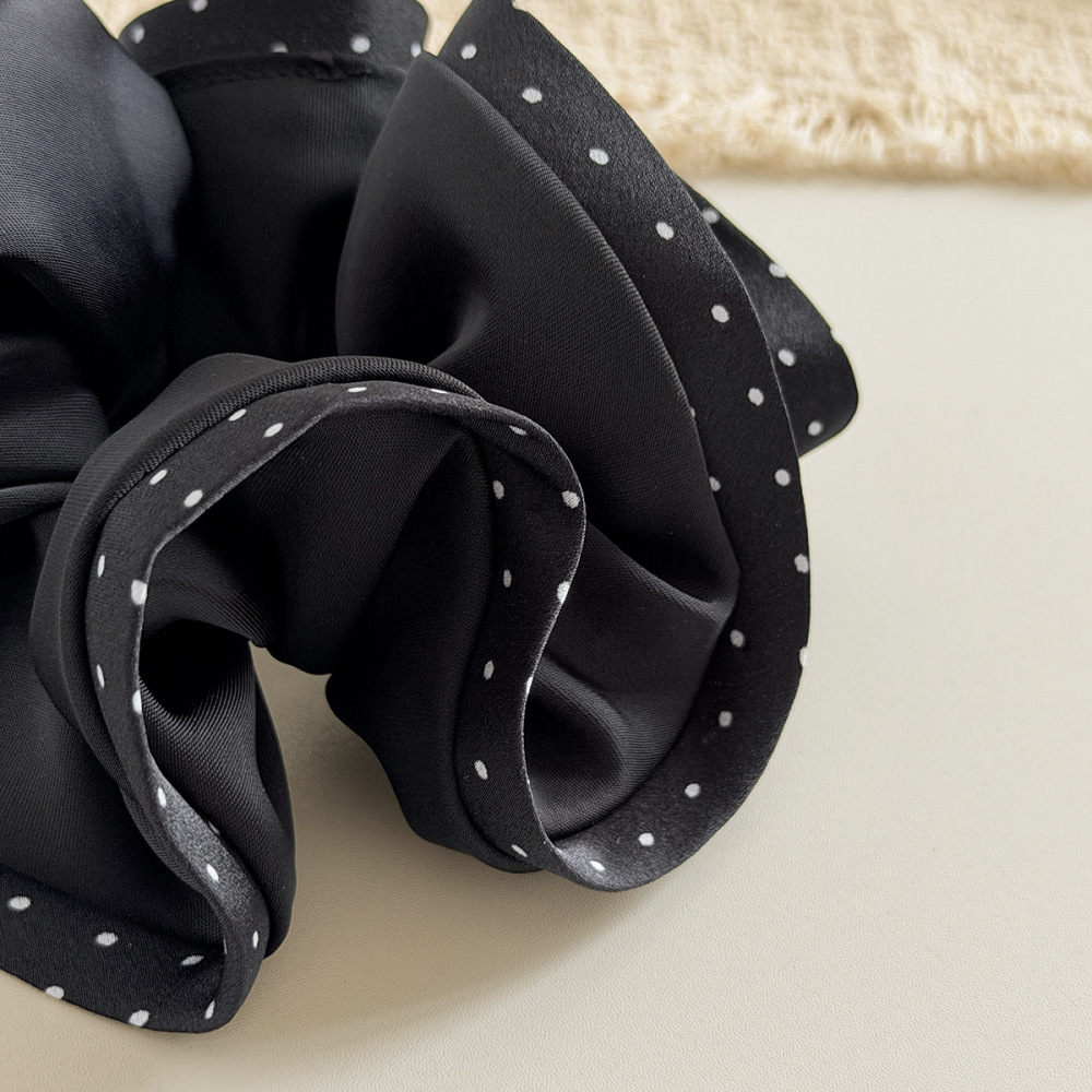 Simple Series Elegant Solid Color Polka Dots Polyester Scrunchies Picture2
