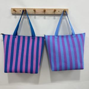 Casual Style Woven Stripe Mixed Color Polyester Women's Square Shoulder Bags h5 Picture3