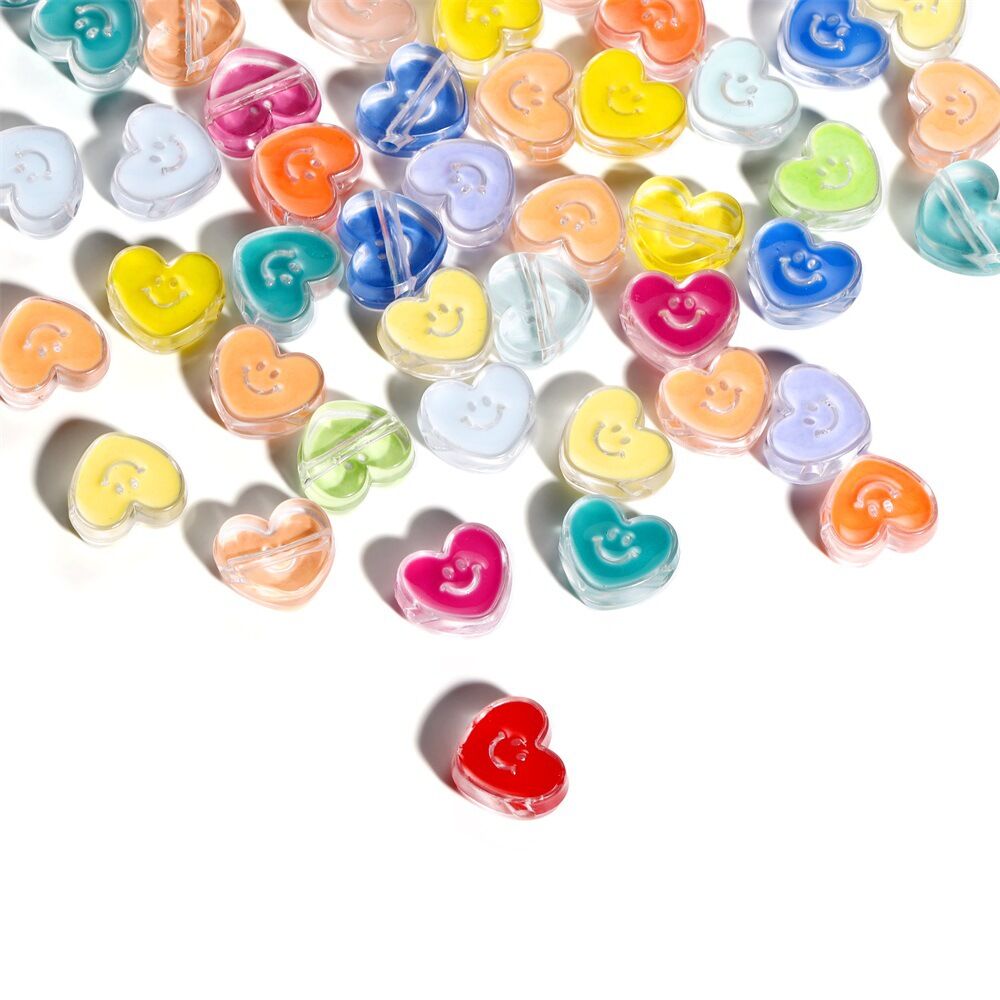 Romantic Series Diy Smiling Face Acrylic Beads 2