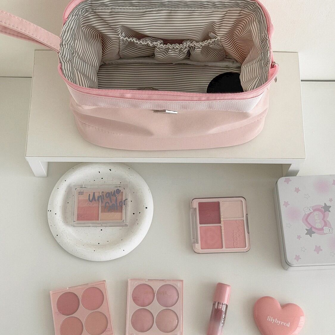 Einfache, Einfarbige Kosmetiktaschen Aus Nylon Für Damen Bild3