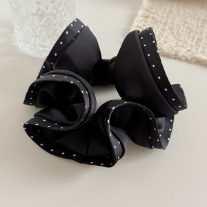 Simple Series Elegant Solid Color Polka Dots Polyester Scrunchies h5 Picture4