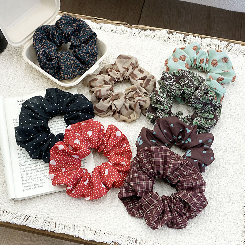 Simple Series Casual Hart Luipaardprint Ruitjes Polka Dots Paisley Patroon Stoffen Scrunchies