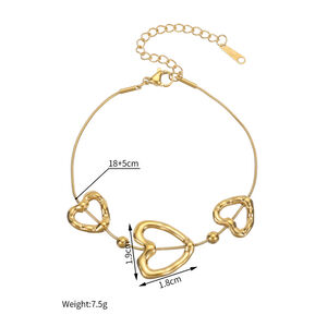 Conjunto De Joyas Para Mujer De La Serie Romantic Elegant Heart, De Acero Inoxidable, Resistente Al Agua Y Color Dorado. h5