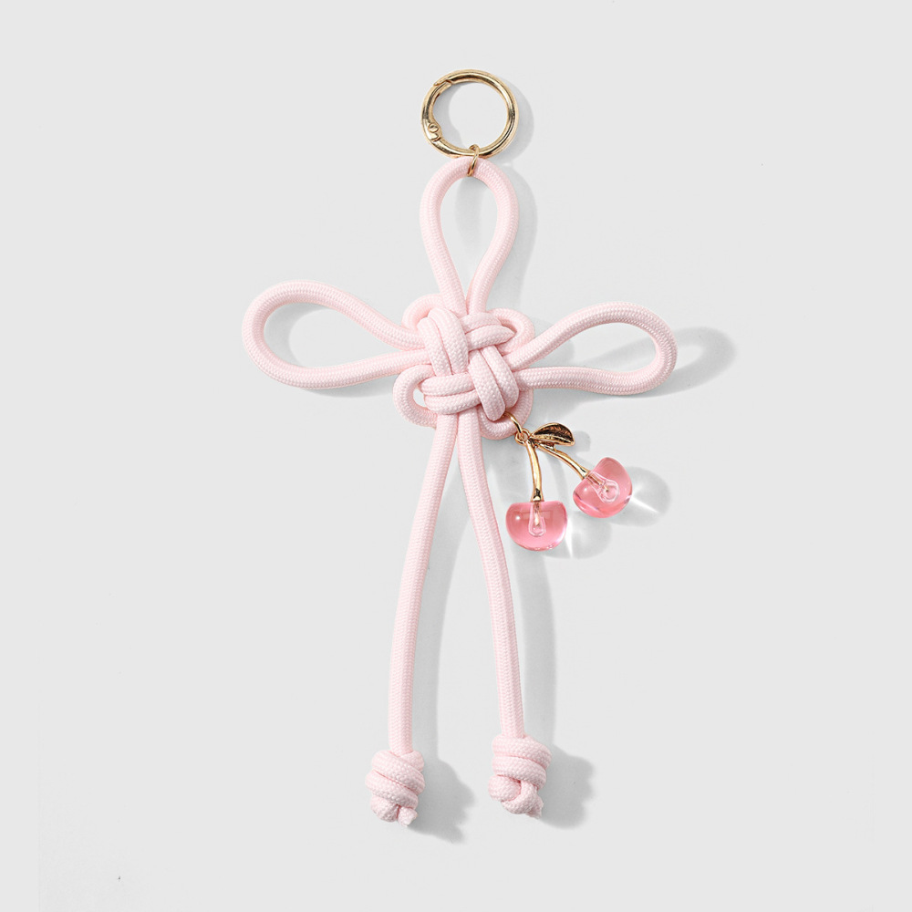 Simple Series Daily Cherry Woven Alloy Bag Charms