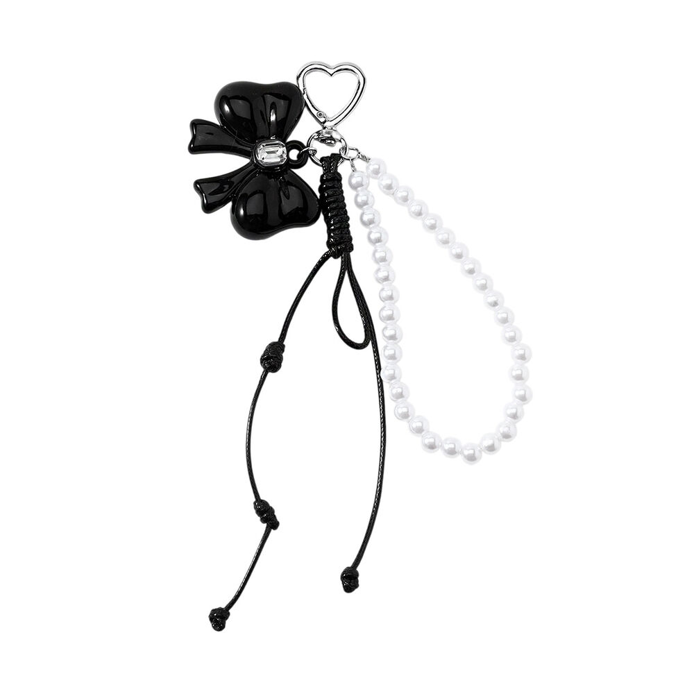 Llaveros Sencillos De Aleación De Color Sólido Con Lazo En Forma De Corazón Para Bolsos. h5Imagen6