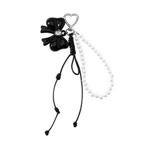 Llaveros Sencillos De Aleación De Color Sólido Con Lazo En Forma De Corazón Para Bolsos. h5 Imagen6