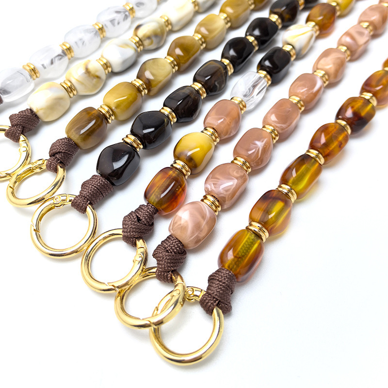 Simple Series Daily Irregular Shape Beads Mixed Color Gradient Color Acrylic Phone Chain Bag Straps Picture2