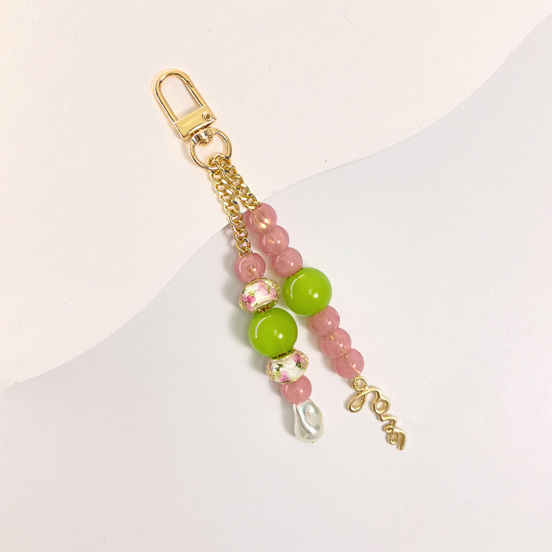 Simple Series Daily Letter Heart Beads Mixed Color Acrylic Phone Chain Picture3