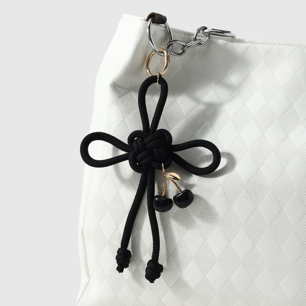 Simple Series Daily Cherry Woven Alloy Bag Charms h5Picture3