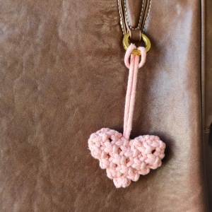 Romantic Series Simple Heart Woven Cotton Bag Charms h5 Picture3