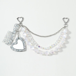Simple Series Daily Heart Beads Chain Alloy Bag Charms h5 