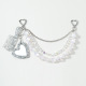 1 white bag charm 