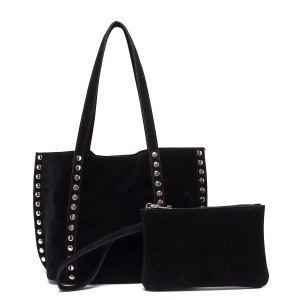 Office Style Studded Rivet Suede Women's Tote Bags h5