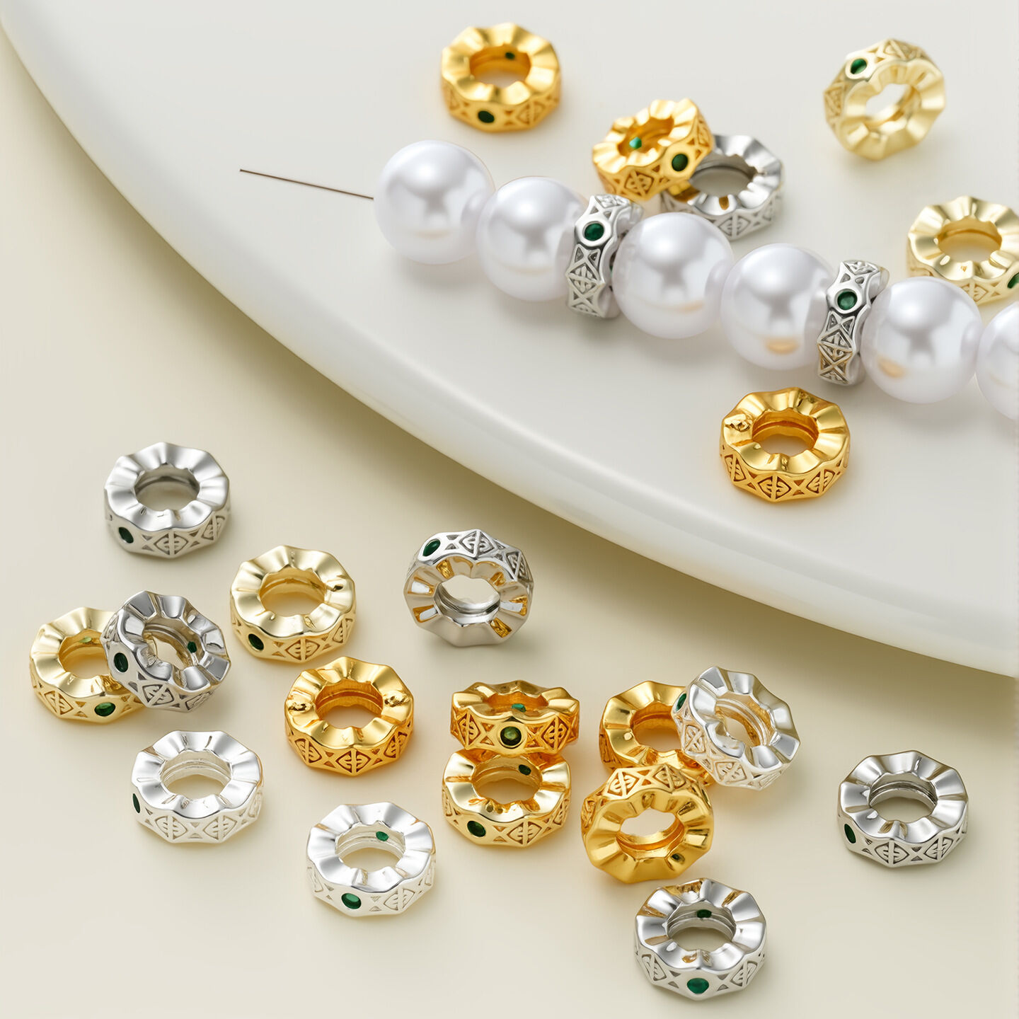 Simple Series Diy Circle Copper   Gold Color  Spacer Beads