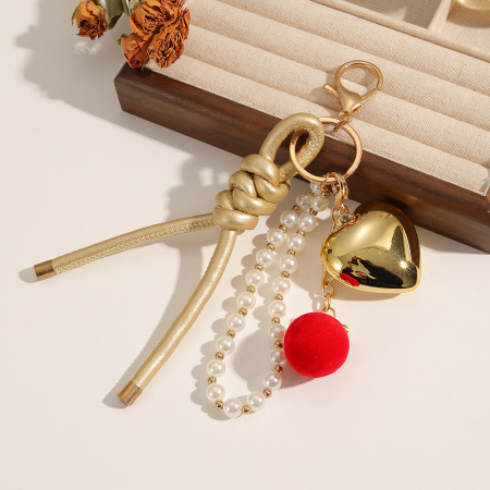 Simple Series Daily Heart Twist Beads Alloy Bag Charms