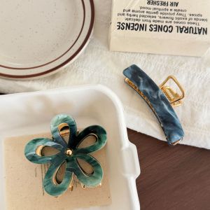 Simple Series Daily Flower Solid Color Gradient Color Acetate Hair Claws h5 Picture3