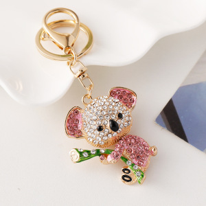 Luxurious Series Cute Animal Mixed Color Alloy Rhinestone Keychain h5 Picture3