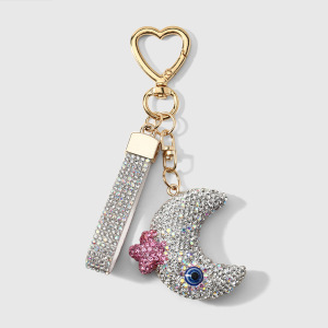 Luxurious Series Daily Devil's Eye Star Moon Alloy Rhinestone Keychain h5