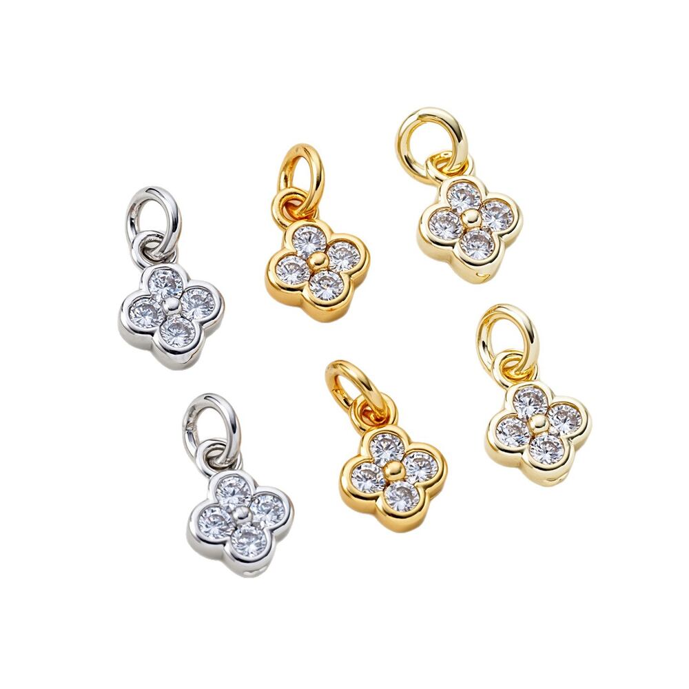 Simple Series Diy Clover Copper Gold Color Women's Pendants h5Picture4